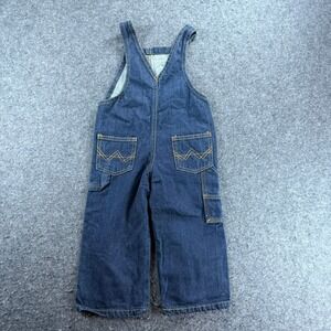 Wrangler Kids Blue Denim Overalls Carpenter Jumpsuit Bib Pants Toddler Size 2T